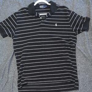 Polo by Ralph Lauren Black Polo with White Pinstripes